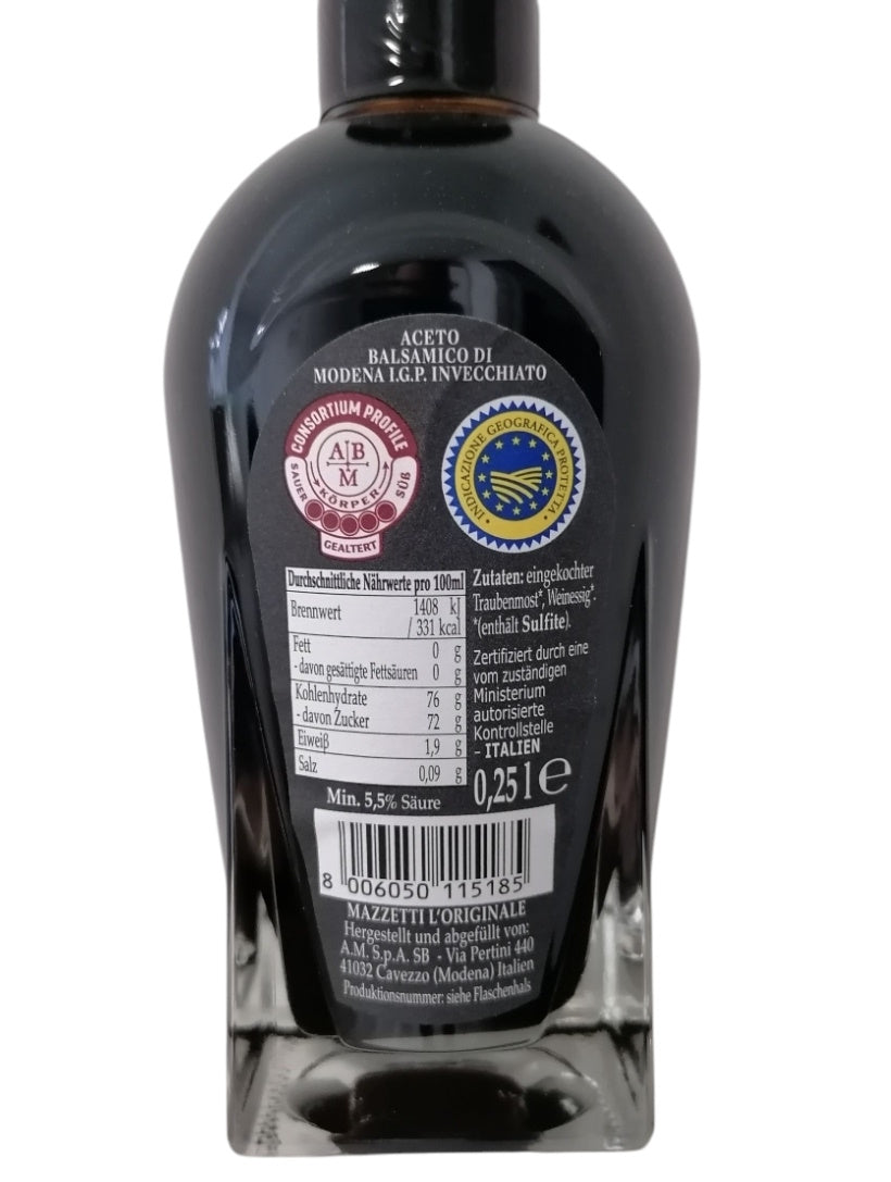 ACETO BALSAMICO DI MODENA I.G.P VON MAZZETI L`ORIGINALE