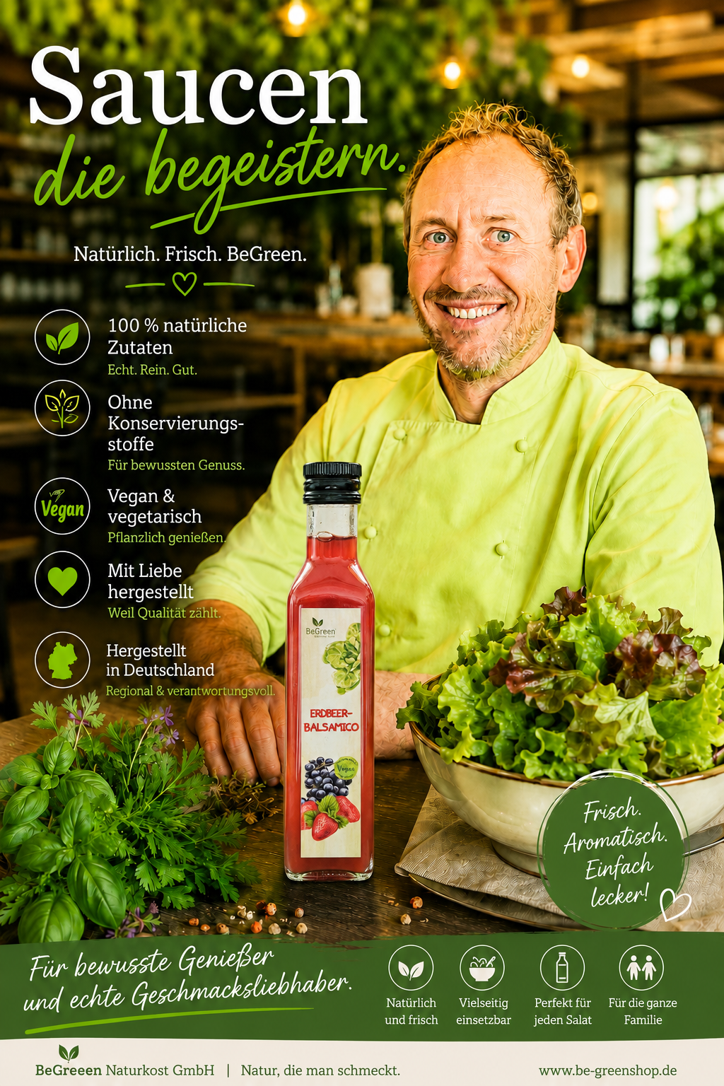 SALATSAUCE ERDBEER-BALSAMICO, aus frischen Früchten