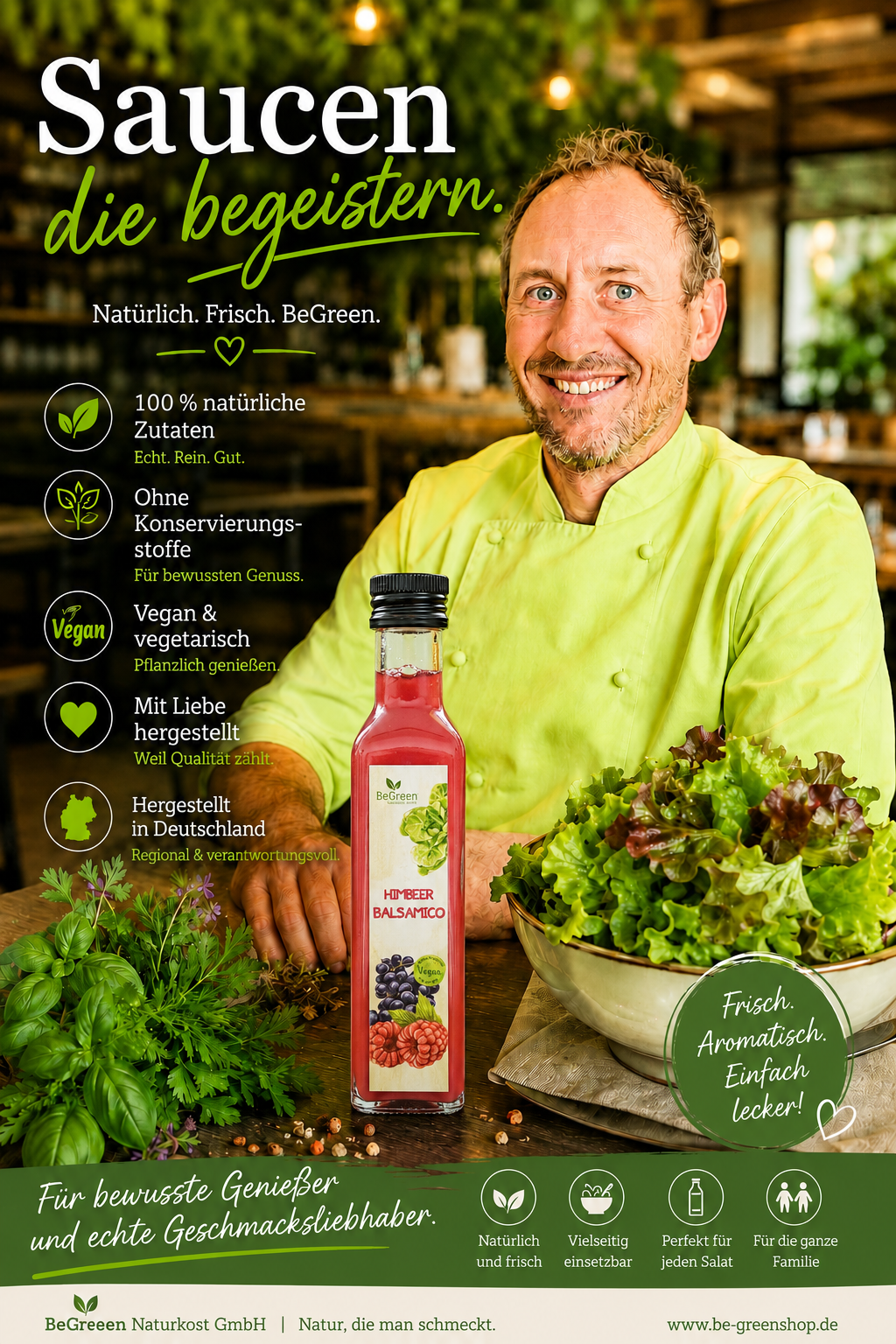 SALATSAUCE HIMBEER-BALSAMICO, aus frischen Früchten